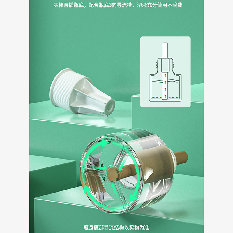超威电热蚊香液40ml*3瓶 补充装 电蚊香驱蚊液 雨后薄荷有效驱蚊不含避蚊胺高清大图