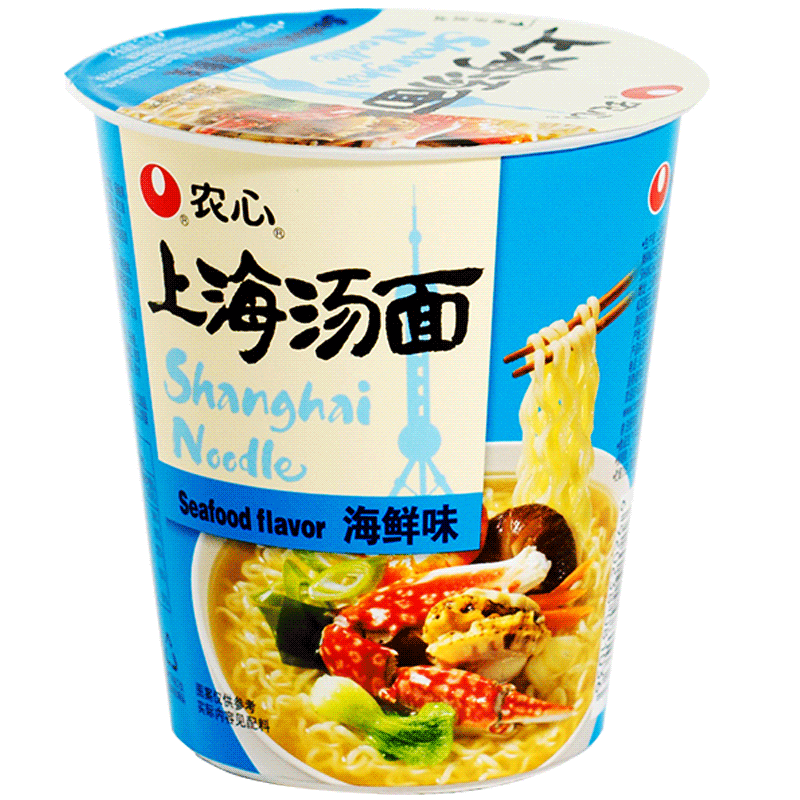 农心上海汤面海鲜风味70gx12杯整箱汤面海鲜面泡面杯面方便面参数
