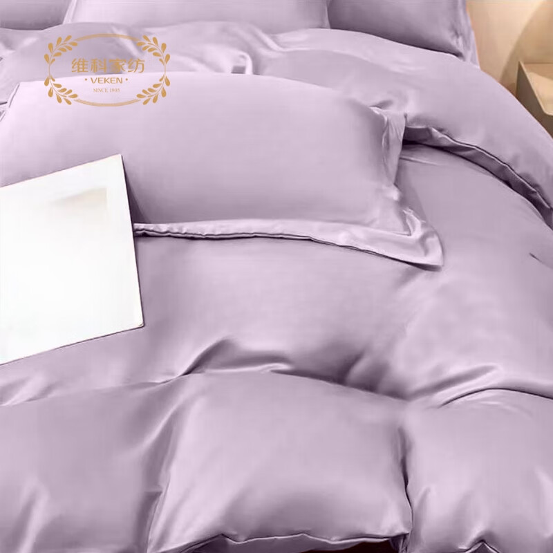 维科-沐颜贡缎绣花四件套(被套220*240cm)高清大图