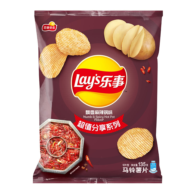 乐事飘香麻辣锅味135g