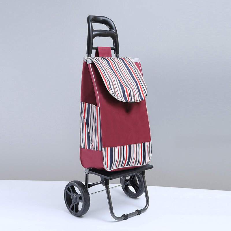 便捷式超市可折叠购物车爬楼拉杆车简约老人手拉买菜推车