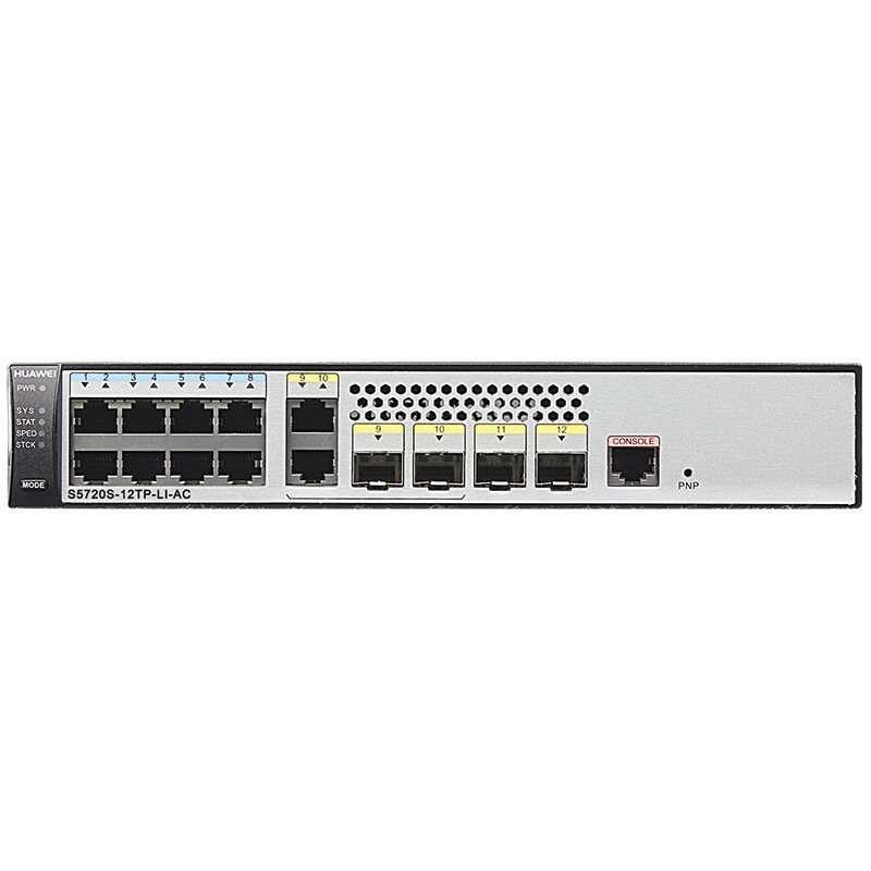 华为(HUAWEI)S5720S-12TP-LI-AC 8口千兆电口4个千兆光口2个复用千兆电1