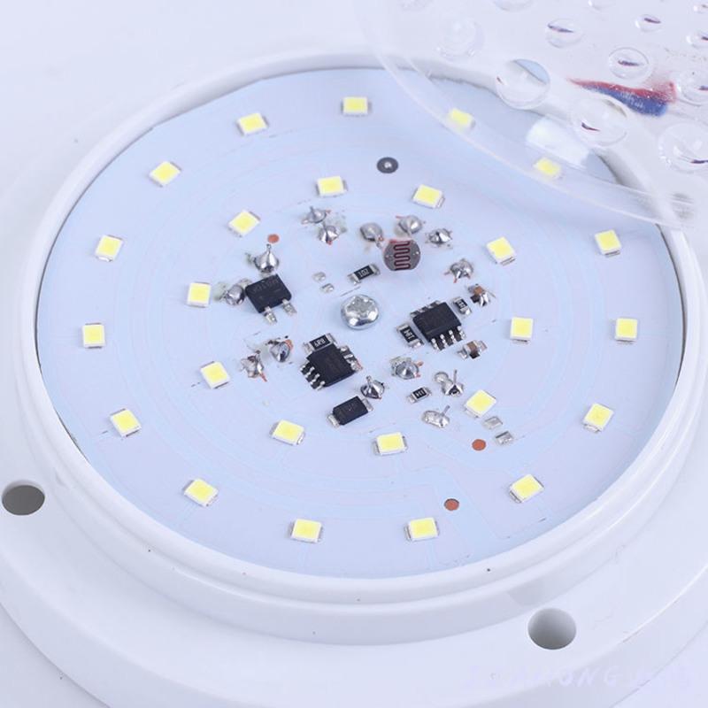 明装led声光控吸顶灯5w楼道延时声控感应灯圆形过道智能led声控灯普通