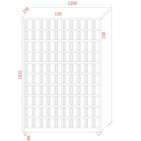 钢制手机存放柜 100门 斜顶 带透视窗 带弹簧自动关门 厚度0.8mm 交期15天,一年维保