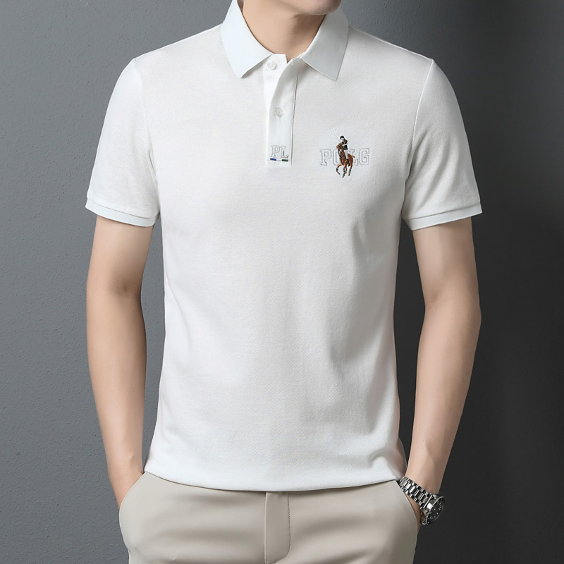 短袖t恤男士polo衫夏季中老年保罗半袖体恤上衣男装高清大图
