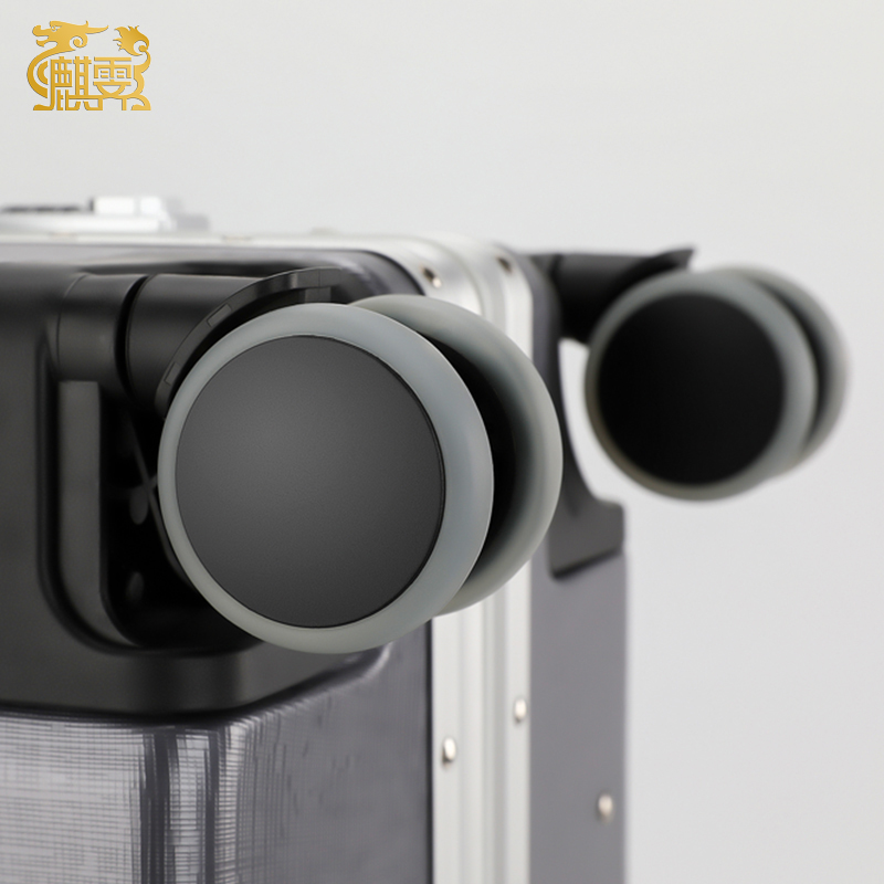 麒霁拉杆箱行李箱 灰色24英寸拉链款+双肩包036BF高清大图