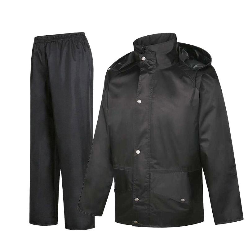 三极户外(Tri-Polar) TP1682 雨衣分体式套装骑行环卫巡逻雨衣 XL码 黑色高清大图