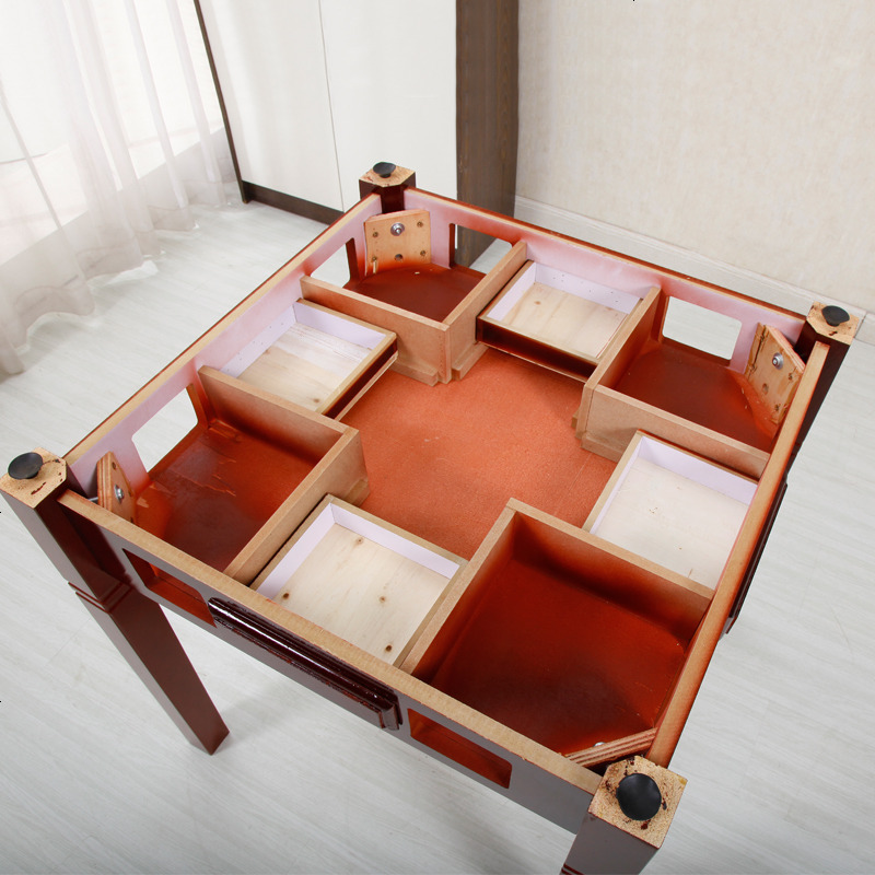 家用实木麻将桌子简易折叠手搓麻雀桌餐桌两用桌棋牌桌麻将台