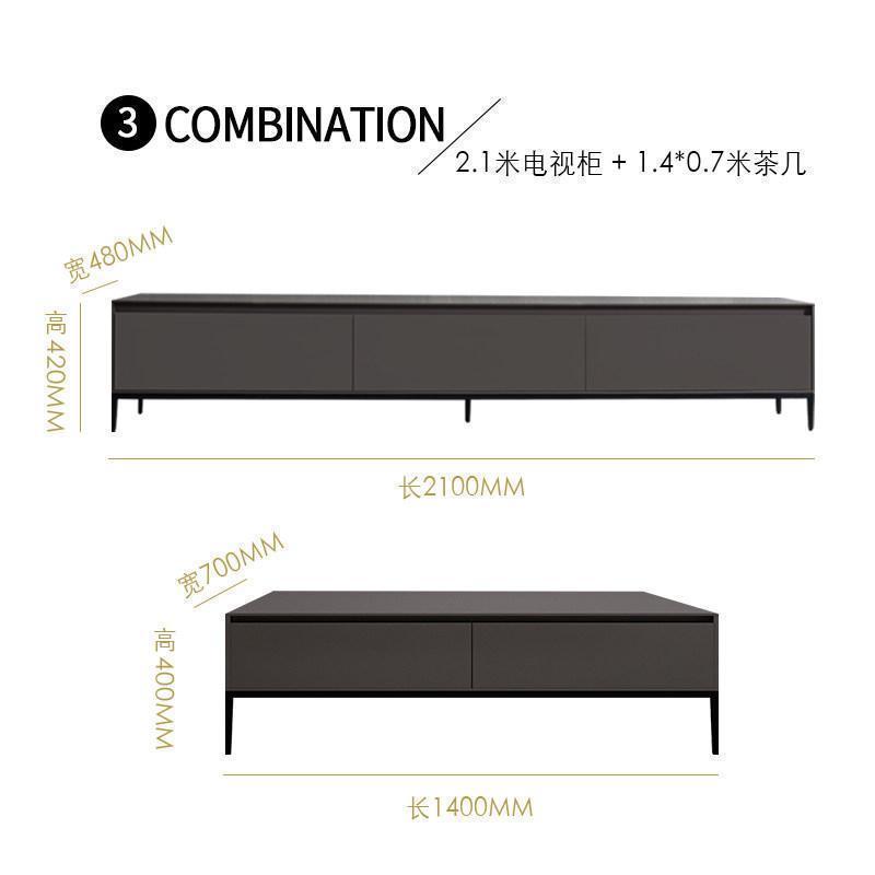 森美人轻奢羽绒布艺沙发北欧简约现代客厅组合套装意式简黑白灰设计师