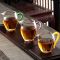 粉把企鹅玻璃公道杯. 耐热功夫茶海分茶器日式泡茶公杯水晶茶道杯茶具玻璃杯玻璃公道杯