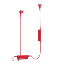 铁三角(audio-technica)ATH-CK200BT 无线蓝牙入耳式运动耳机 带线控 手机耳机 通话式耳机 红色