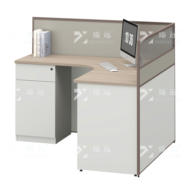 臻远 ZYGW-049屏风工作卡位职员桌办公桌L型单人位