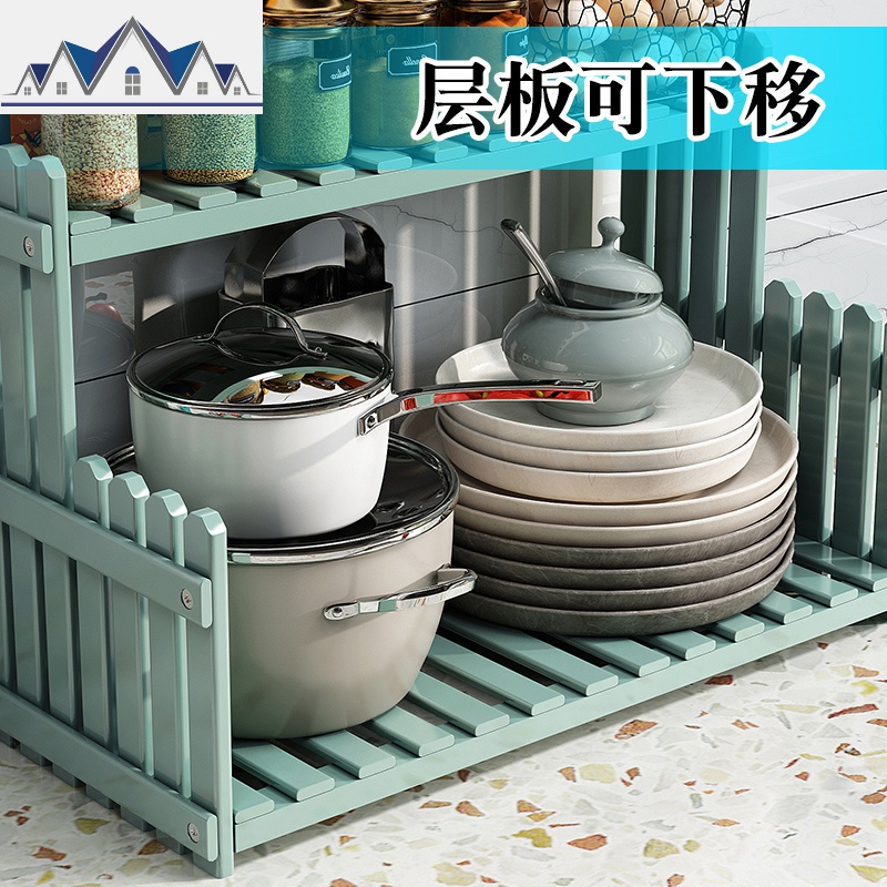 实木厨房置物架调味料架用品刀架多层油盐酱醋收纳储物架省空间 三维工匠高清大图