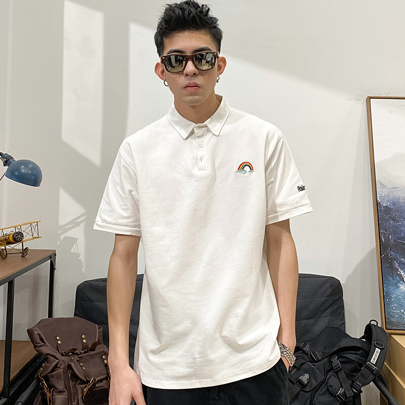 梵克公牛日系大码潮牌polo衫短袖青少年宽松T恤 -P40