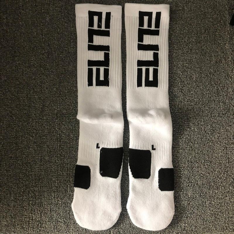 特elite休闲袜毛巾底加厚保暖高帮男精英袜篮球袜elite白