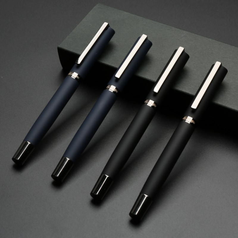 5mm水笔黑色签单笔磨砂中性笔专用签约笔可换笔芯