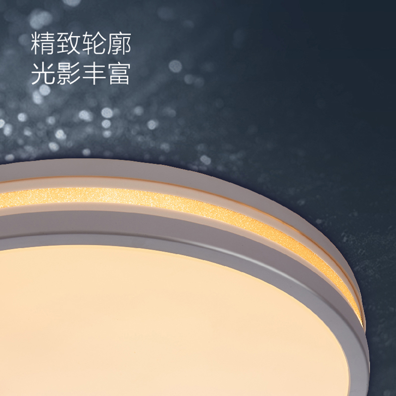 飞利浦 (PHILIPS)吸顶灯现代简约客厅卧室儿童房调光调色圆形LED吸顶灯 悦琰30w(可配遥控) 悦琰遥控调光调色