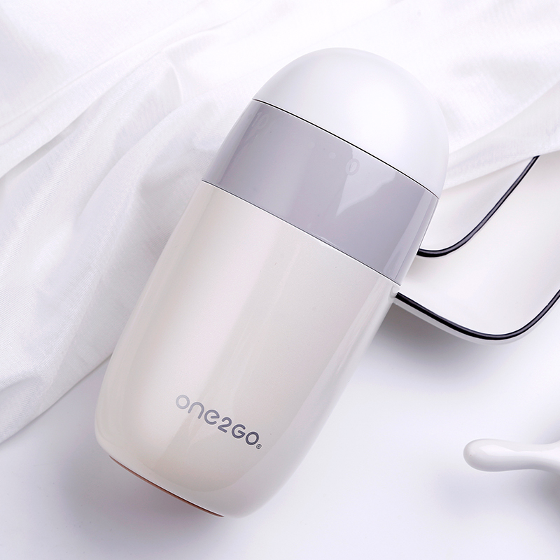 ONE2GO304不锈钢焖蛋杯保温杯闷烧壶罐 350ml 白色