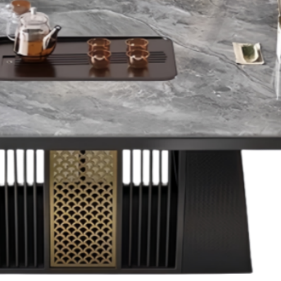 鑫龙都岩板茶桌1.2米张高清大图