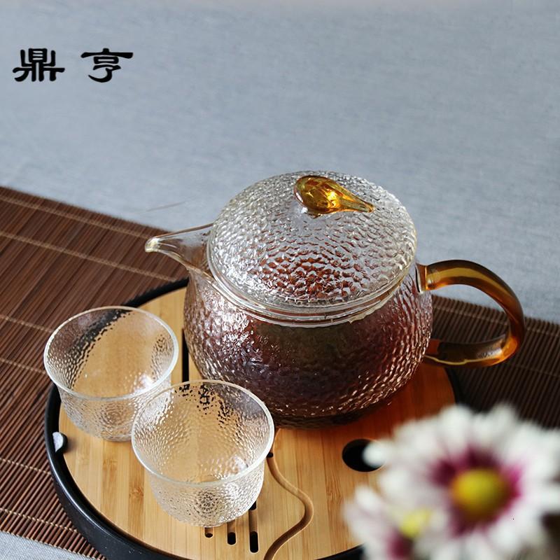 鼎亨time当铺日式耐热锤纹玻璃泡茶壶内胆过滤煮茶壶花茶壶功夫茶