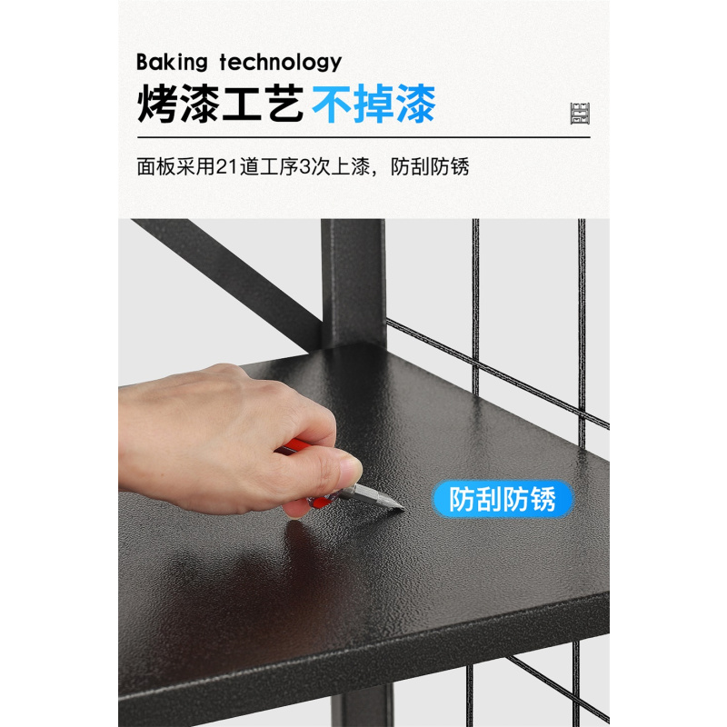 免安装折叠厨房置物架落地式微波炉架子家用烤箱储物客厅收纳神器