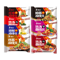 顶大面皮非油炸方便面麻酱红油拌凉皮擀面皮热汤粉丝宿舍速食5袋