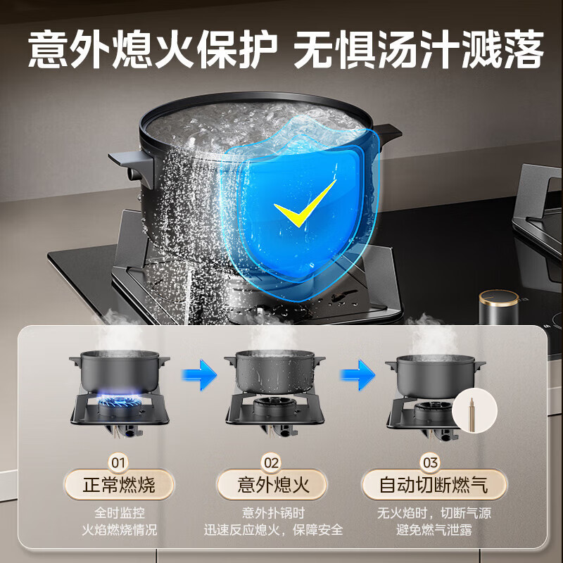 美的(Midea)燃气灶双灶Q310-M家用天然气灶煤气灶双灶5.0kW大火力大开孔大底壳灶具大面板猛火灶台天然气