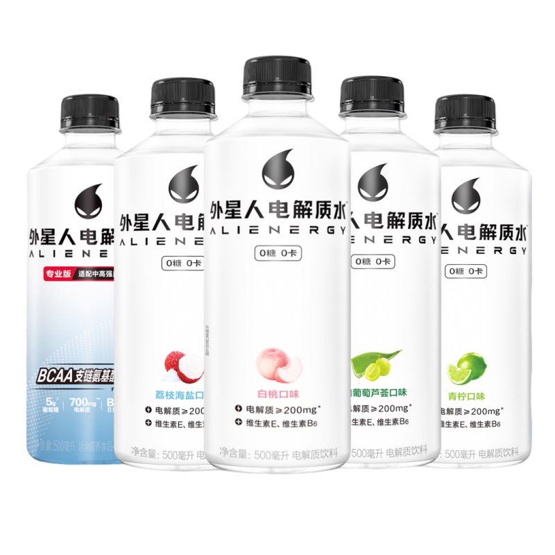 外星人电解质水500ml*15瓶整箱0糖0卡多口味维生素运动功能饮料高清大图