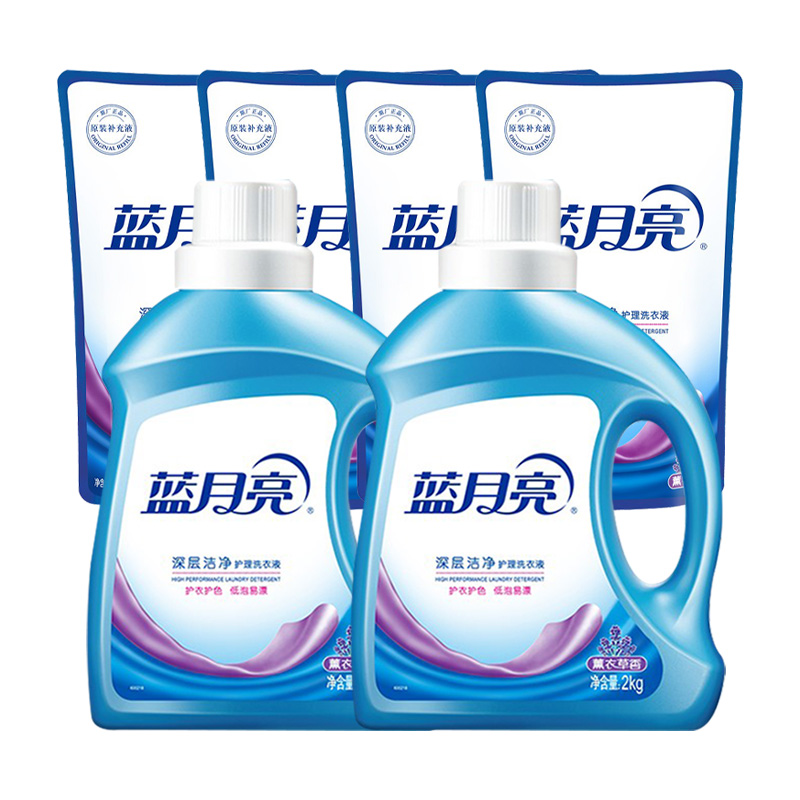 蓝月亮洗衣液套装6kg深层清洁温和舒缓薰衣草香80001717