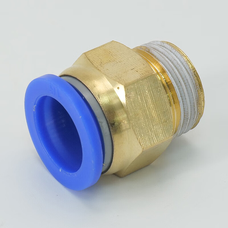 海斯迪克 HKLY-9 PC外螺纹直通接头 气动气管快插头 PC4-01[接4mm管1分外丝]