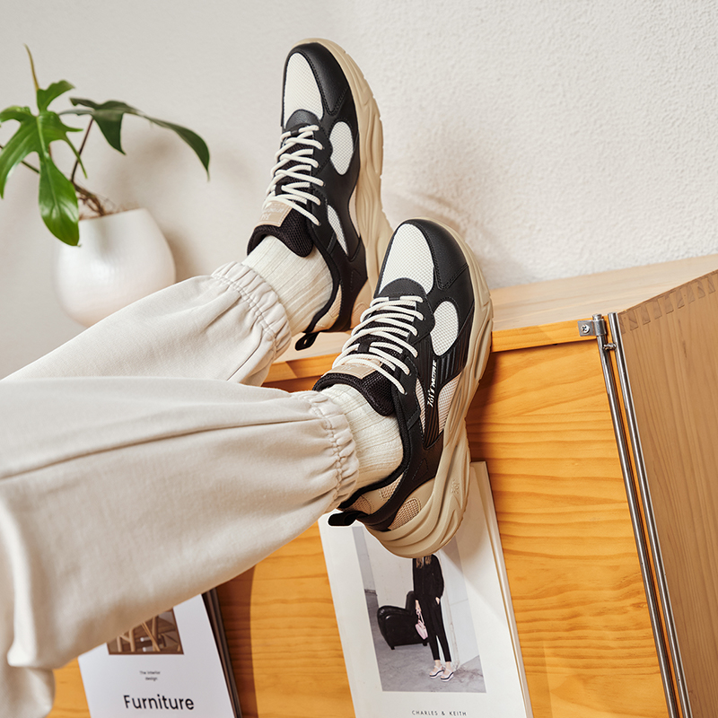 361°男鞋运动鞋男新款网面透气轻便休闲鞋潮流老爹鞋鞋子高清大图