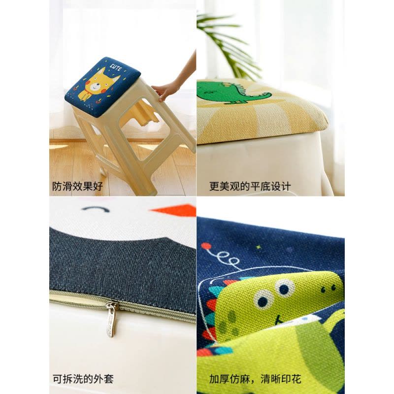 森美人幼儿园儿童椅垫地上方形宝宝小坐垫记忆棉学生凳子软垫子图片