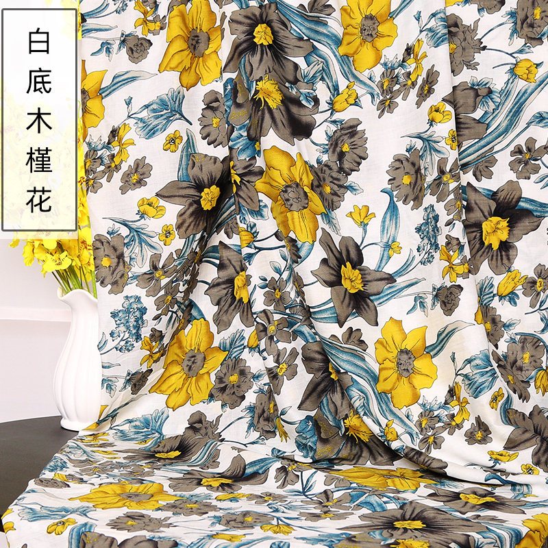 家柏饰(CORATED)人造棉布料服装面料棉麻成人印花夏薄款旗袍裙子连衣裙泡泡棉布料 草莓点点(1米价)