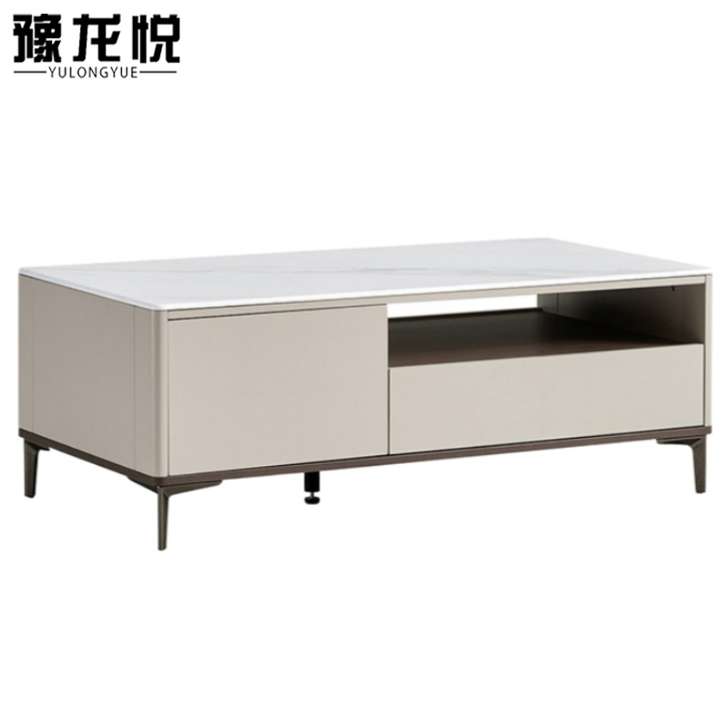 豫龙悦电视柜 岩板茶几1200*600*440mm张 简约