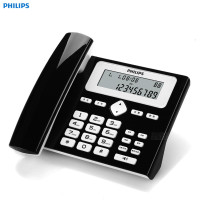 飞利浦(PHILIPS) CORD022 家用办公来电显示电话机免电池座机(黑色)