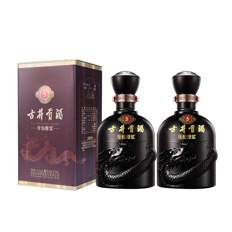古井贡酒 年份原浆古5 40.6度425ml*2瓶 浓香型白酒