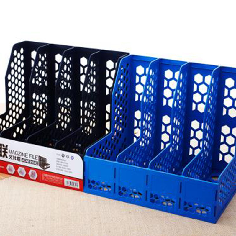 LTSM 晨光/M&G ADM95082 蜂窝形四联文件框书架文件架文件框 资料架 文件座办公收纳用品(混色)