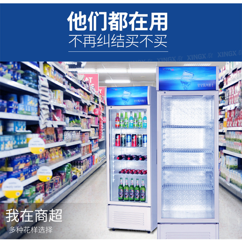 星星(XINGX) LSC-368G 368升 双层玻璃更锁冷 饮品展示更直观 商用展示柜