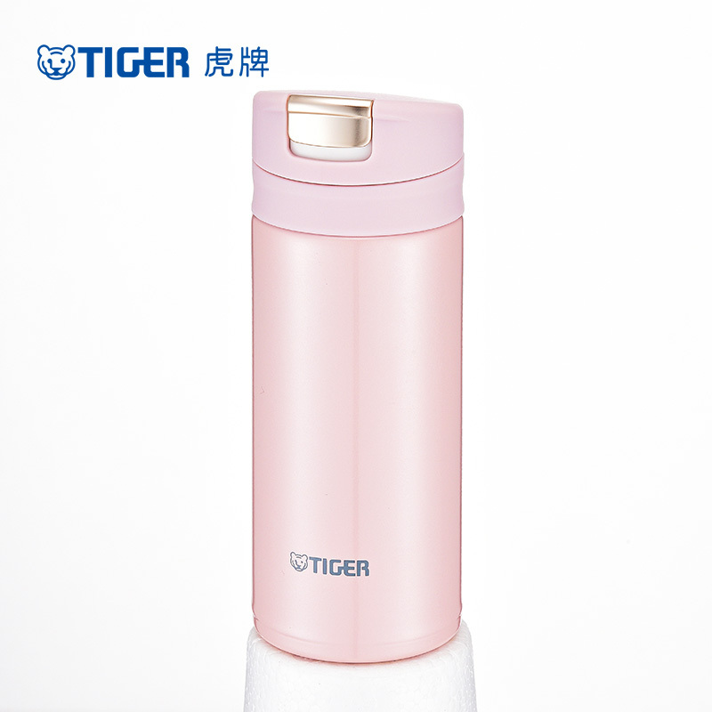 虎牌(tiger)保温杯 MMX-A20C 粉色PP 304不锈钢轻量便携水杯 可爱迷你弹盖杯子
