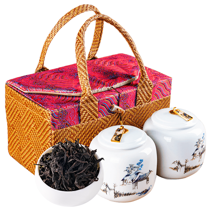 润虎茶叶乌龙茶藤编武夷岩茶半岩肉桂特级藤编肉桂250g