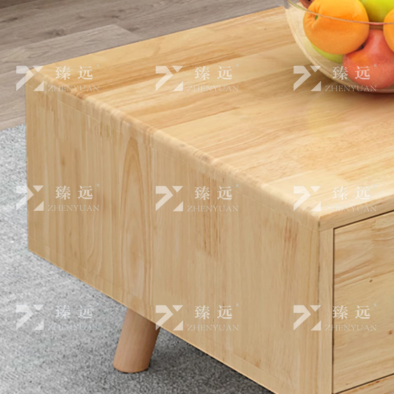 臻远 ZY4022315 实木茶几现代简约长茶几 1米