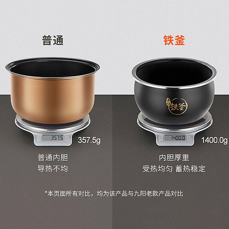 九阳电饭煲F50T-F751 铁釜IH电磁加热家用多功能预约5升