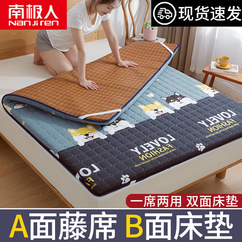 床垫子软垫加厚宿舍单人垫被冬夏季凉席两用折叠垫褥子家用高清大图