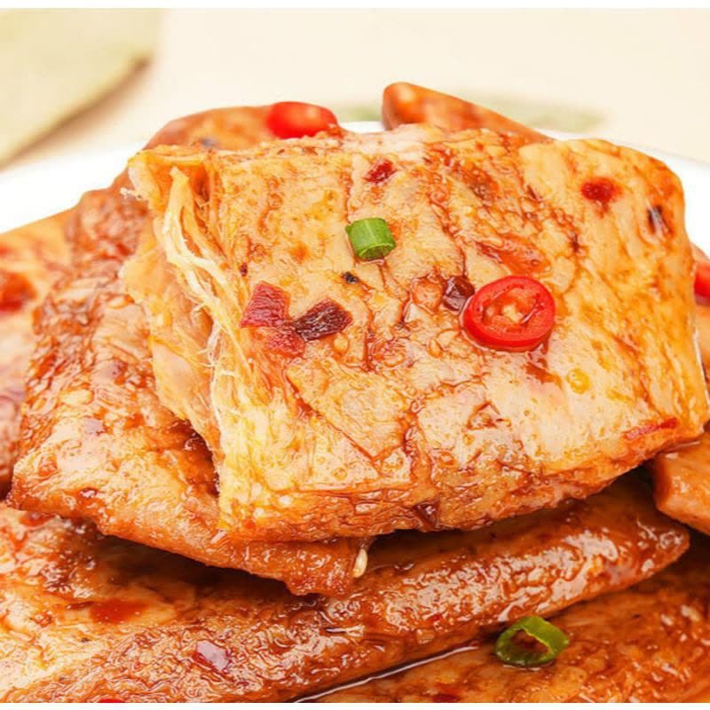 手撕素牛肉网红豆干零食休闲食品小吃香辣素牛排批发整箱图片