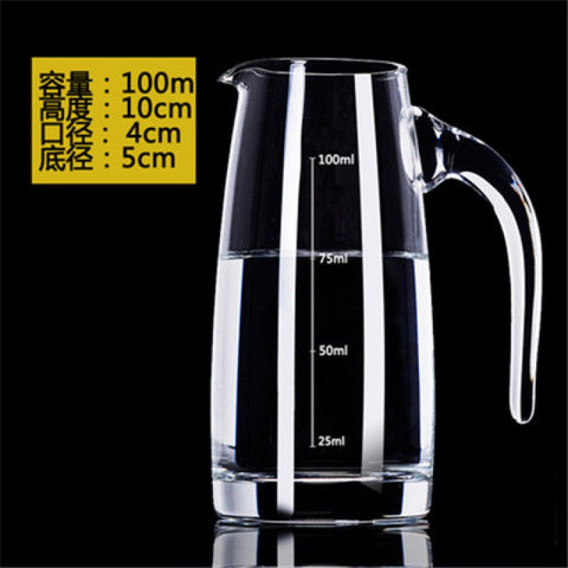 100ml刻度分酒器(白酒2两) 白酒分酒器带刻度玻璃酒壶扎壶公道杯倒酒壶量酒器红酒醒酒器家用