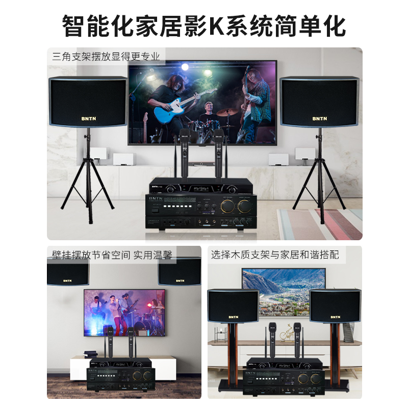 奔腾(BNTN)家庭音响KTV音响 家庭影院套装 卡拉OK 会议专业音箱大功率功放 8150配BTKT10高清大图