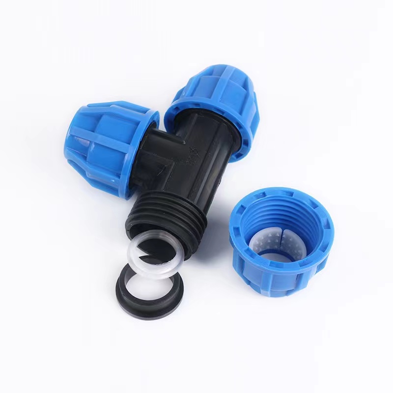 伟鹏双兴 PE快接三通快速接头 T20(4分)蓝帽 个高清大图