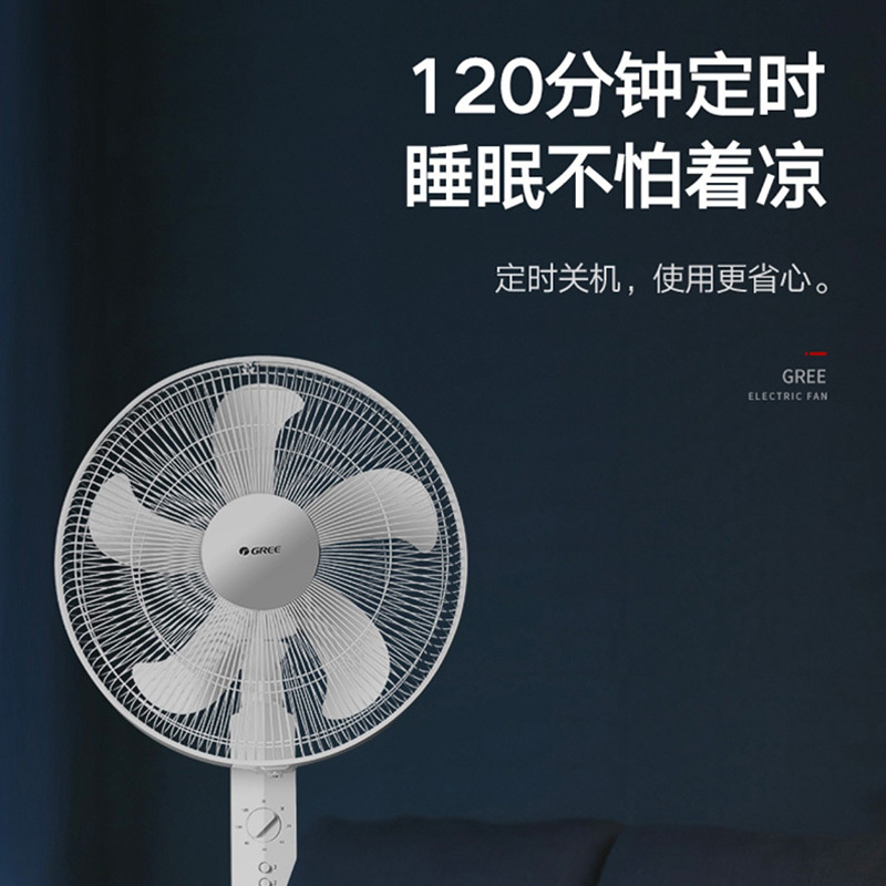 GREE格力轻音节能家用定时立式风扇落地扇宿舍摇头可拆洗电风扇FD-40X52