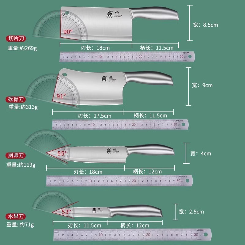 阳江菜刀正品家用厨师女士切菜刀具厨房切肉砍骨刀斩切两用刀8138P高清大图