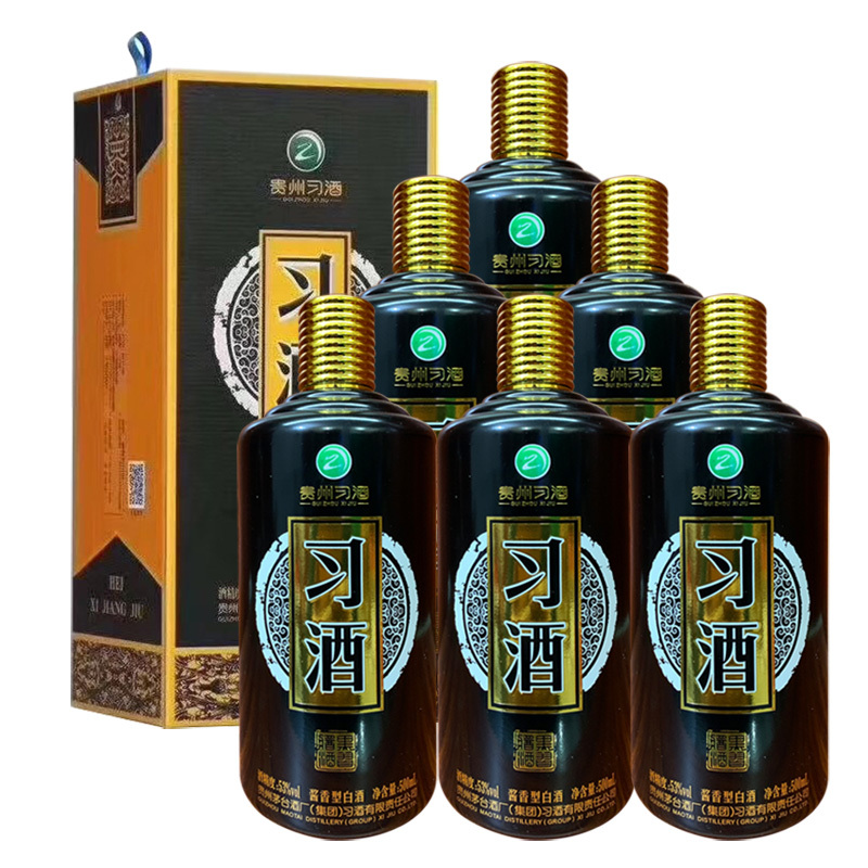 融汇老酒 53度习酒 黑金酱香型500ml(6瓶装)2019年